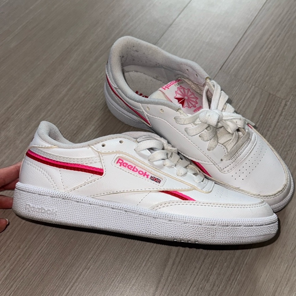 Women’s White Reeboks, size 5